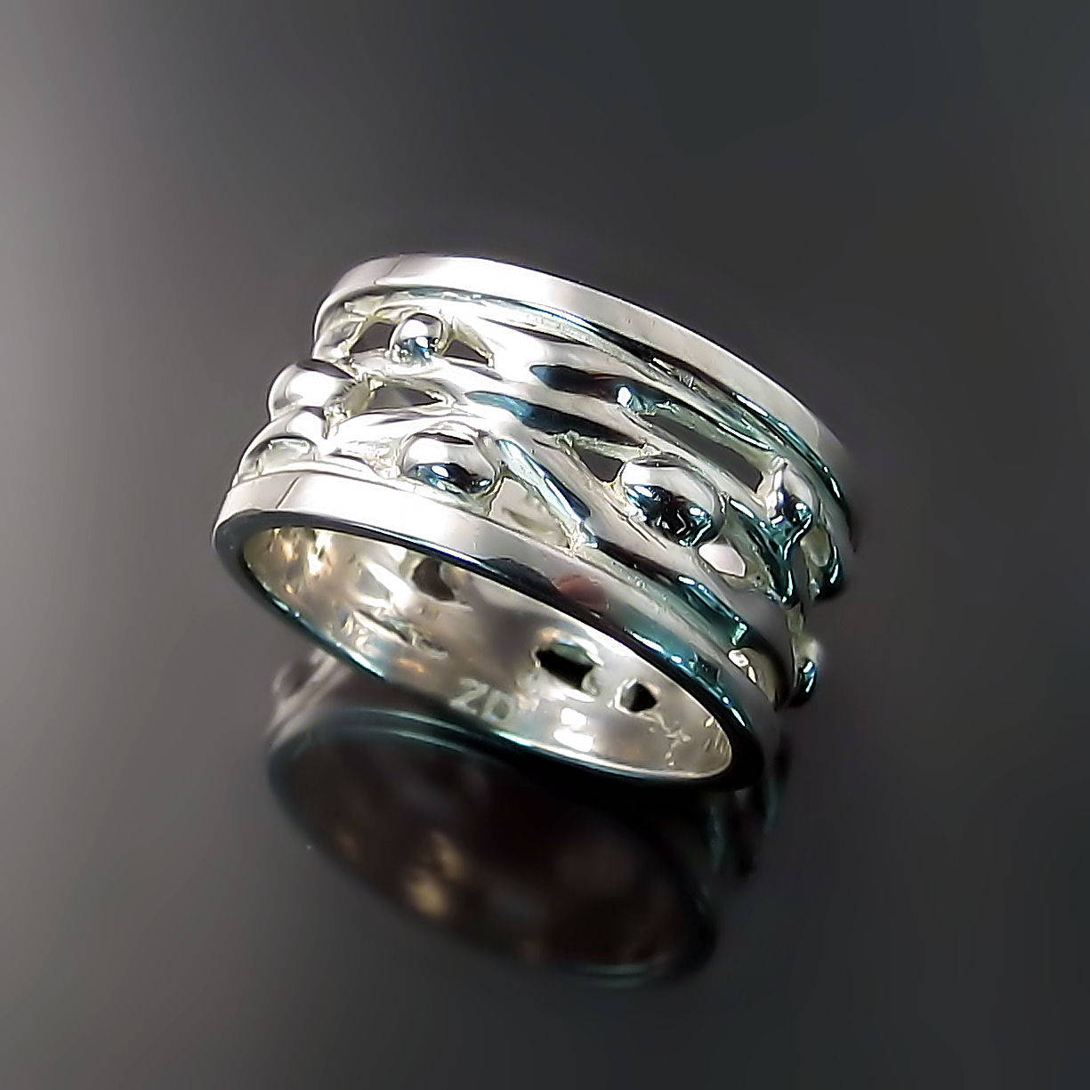 Celtic Heart Ring in Sterling Silver | Walker Metalsmiths